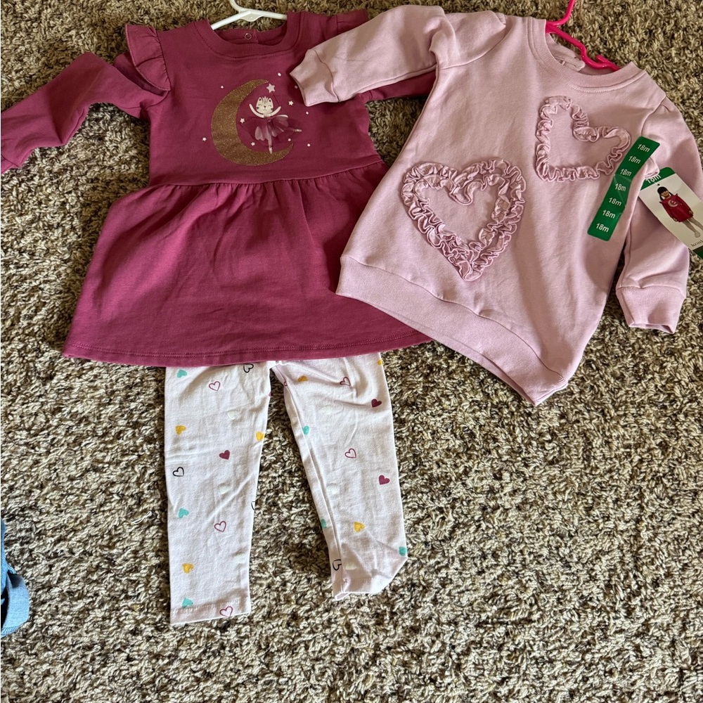 Koala Kids Pink and Burgundy Matching Set